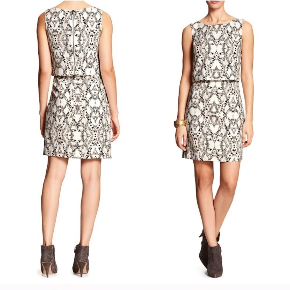 Banana Republic Print “Crop” Dress, Size 4